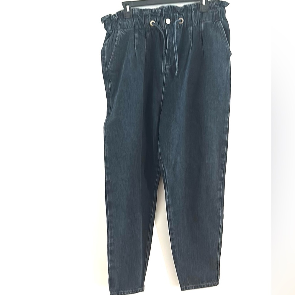Topshop Size 34 Navy Drawstring Trousers w/pockets
